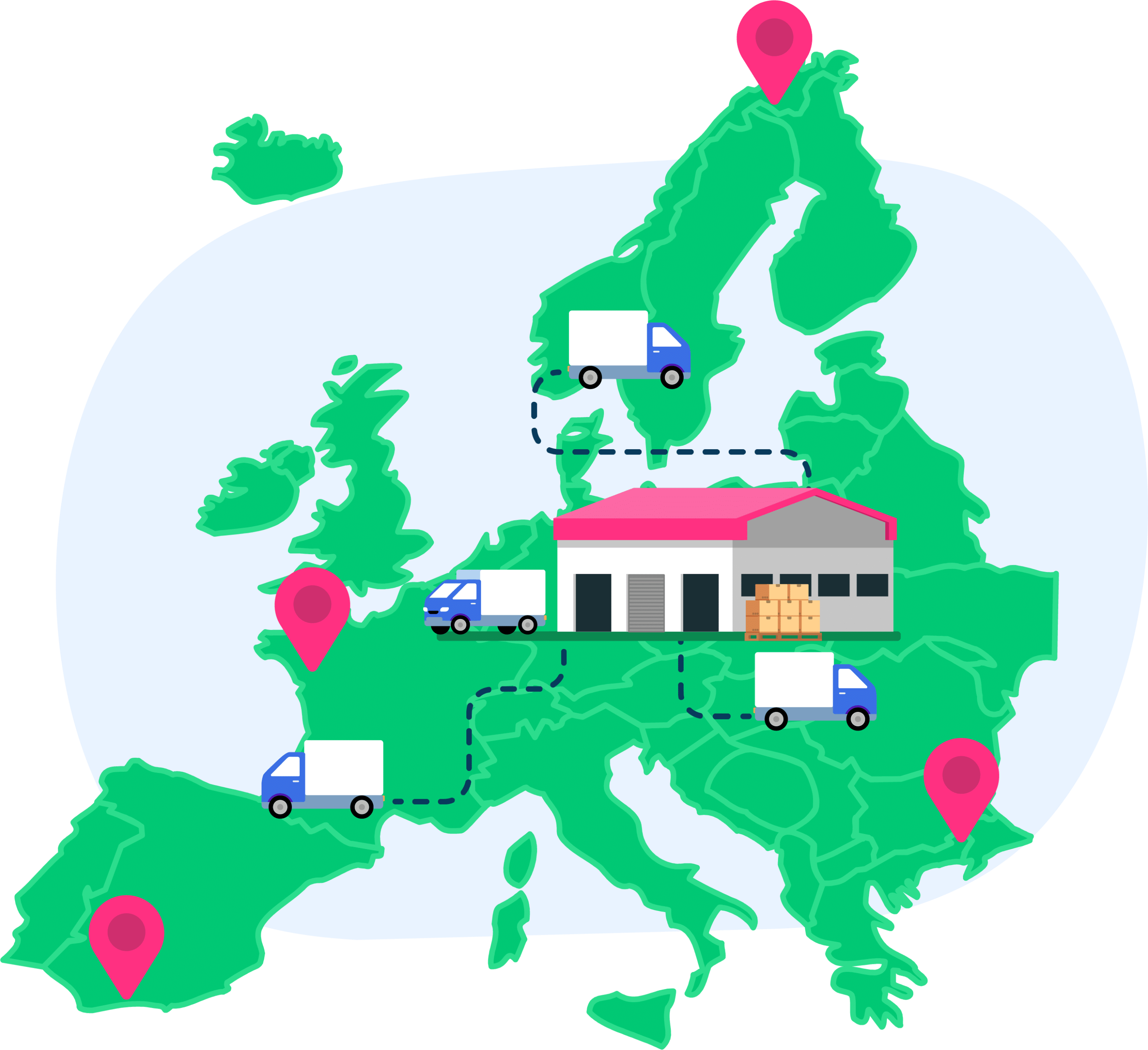 European warehouse for EU One Stop Shop
