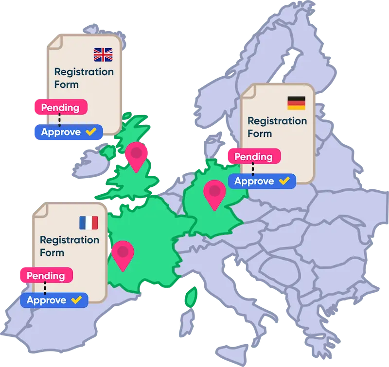 map of eu vat registration form locations
