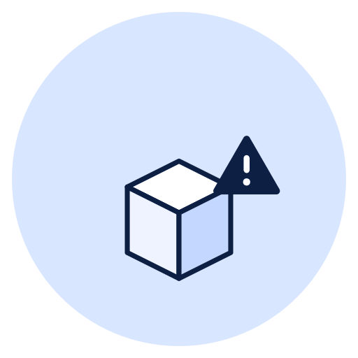 products seized icon in blue